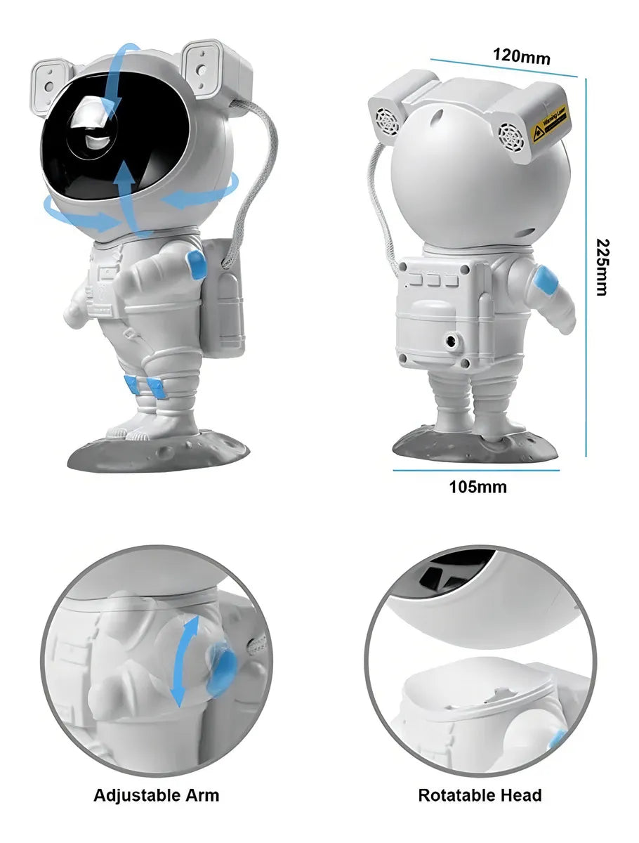 ✨ Proyector Astronauta Galaxia LED | Aurora Boreal