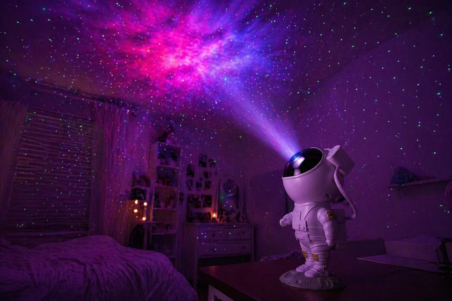 ✨ Proyector Astronauta Galaxia LED | Aurora Boreal